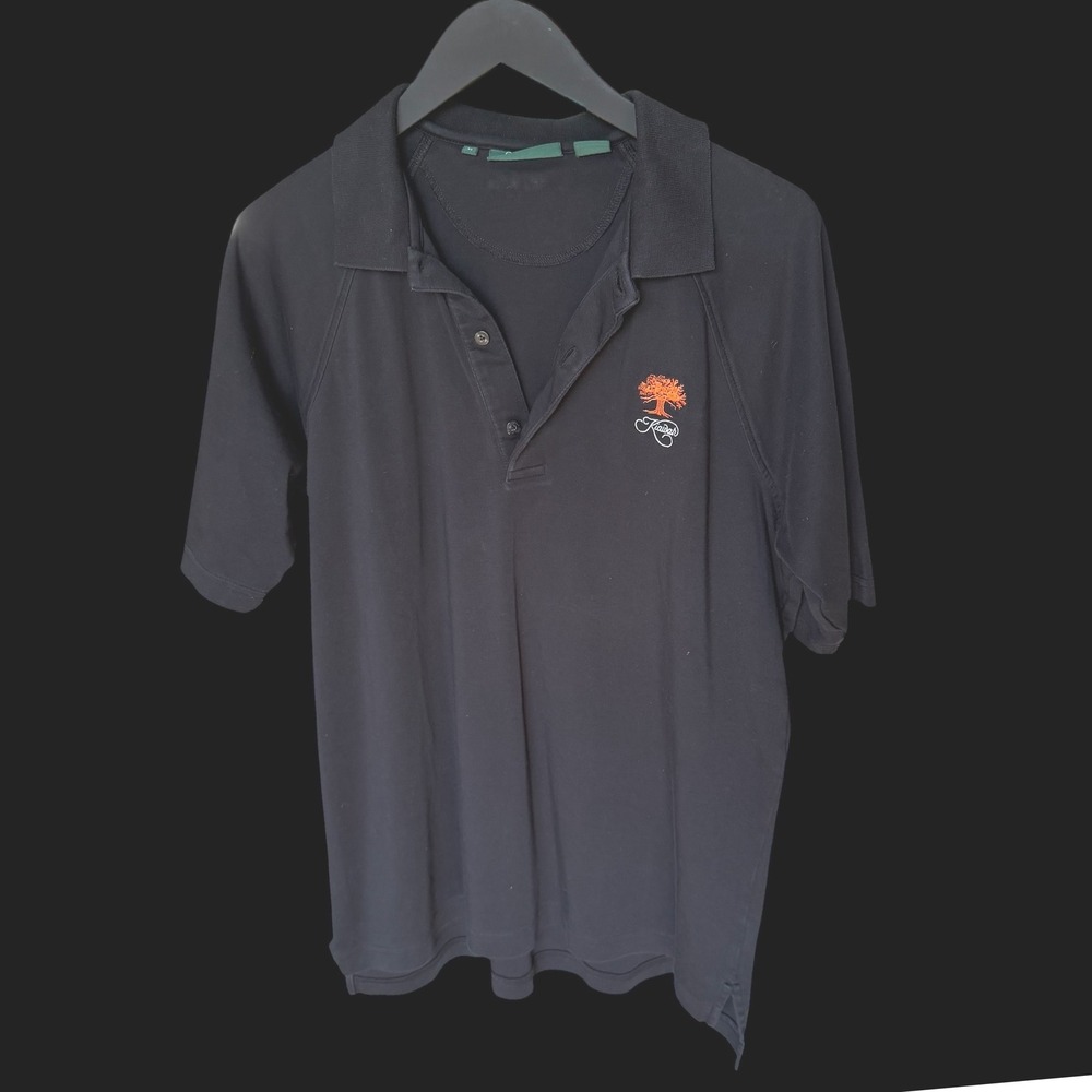 Bobby Jones Pima Cotton Polo Shirt Black Kiawah Island Golf Logo Size M